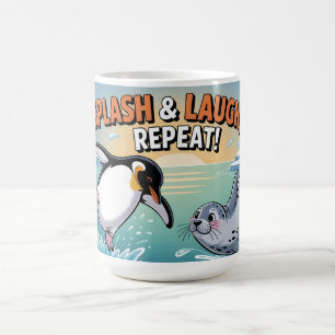Mug "Éclabousser et rire" Manchot et phoque arctiques