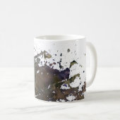 Mug Éclaboussure abstraite dans le brun (Devant droit)