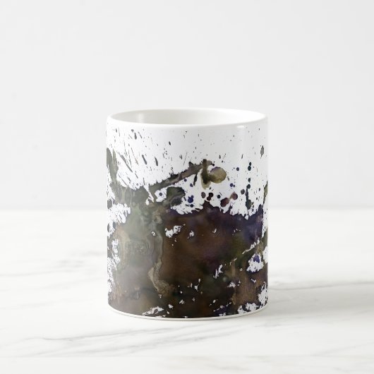 Mug Éclaboussure abstraite dans le brun (Centre)