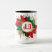 Mug Éclaboussure de couleur italienne abstraite (Centre)