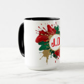 Mug Éclaboussure de couleur italienne abstraite (Devant gauche)