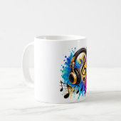 Mug Éclaboussure de musique colorée (Devant gauche)