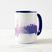 Mug Éclaboussure d'horizon de Londres Angleterre (Devant droit)