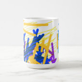 Mug Éclaboussure festive abstraite moderne (Centre)