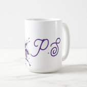 Mug Éclaboussure florale violette (Devant droit)