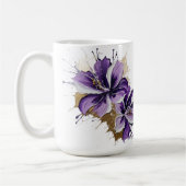 Mug Éclaboussure florale violette (Gauche)