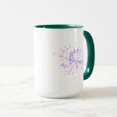 Mug Éclaboussure néon abstraite colorée (Devant droit)
