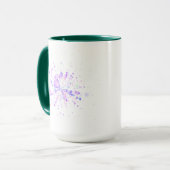 Mug Éclaboussure néon abstraite colorée (Devant gauche)