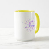 Mug Éclaboussure néon abstraite colorée (Devant droit)