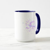 Mug Éclaboussure néon abstraite colorée (Devant droit)