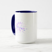 Mug Éclaboussure néon abstraite colorée (Devant gauche)