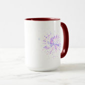 Mug Éclaboussure néon abstraite colorée (Devant droit)