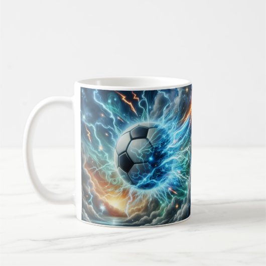 Mug Éclair bleu électrique (Gauche)