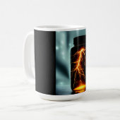 Mug Éclair dans une bouteille d'art numérique (Devant gauche)