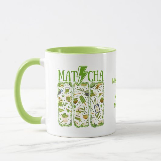 Mug Éclair MATCHA Boulon à brosse (Gauche)