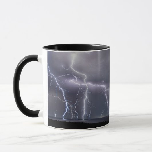 Mug Éclair orage Frappe Tempête Ciel nocturne (Gauche)
