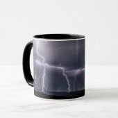Mug Éclair orage Frappe Tempête Ciel nocturne (Devant gauche)