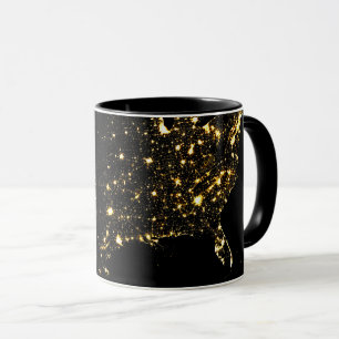 Mug Éclairage de la ville des États-Unis la nuit