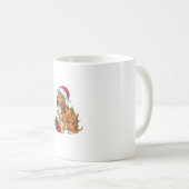Mug Éclairage de Noël chapeau écossais Deerhound Chien (Devant droit)