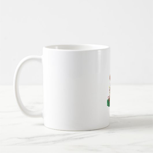 Mug Éclairage de Noël Chat plat Retriever Chien (Gauche)