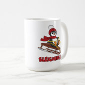 Mug Éclairage - Neige Dormant mignon Pingouin hiver (Devant droit)
