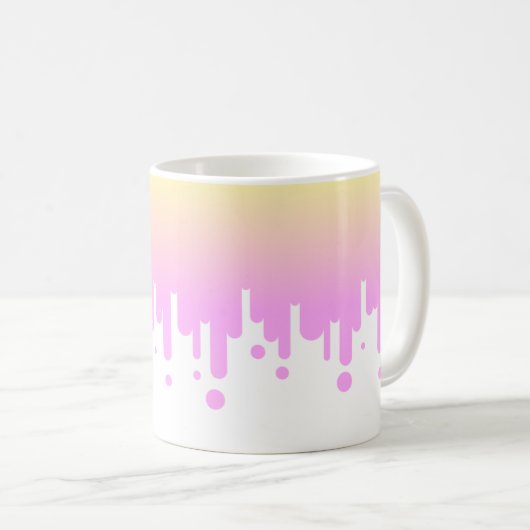 Mug Éclairage rose et jaune (Devant droit)