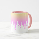 Mug Éclairage rose et jaune (Devant droit)