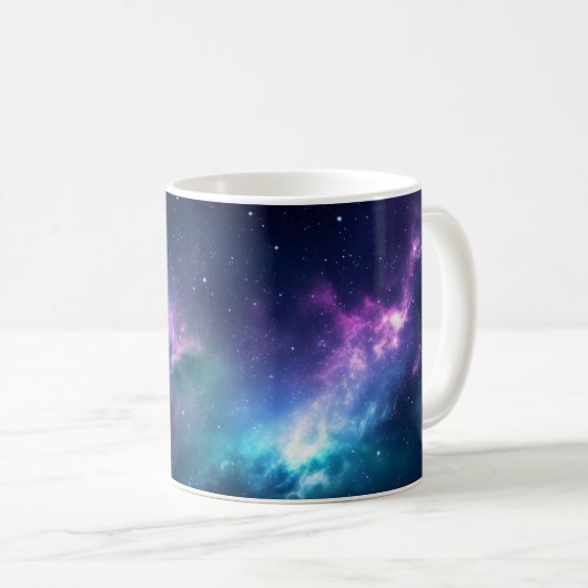 Mug Éclairage stellaire : nébuleuse avec étoiles brill (Devant droit)