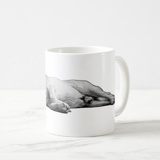 Mug Éclairage vers le bas, Maison gardée (Devant droit)