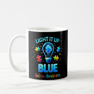Mug Éclairer en bleu pour la sensibilisation à l'autis