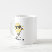 Mug Éclairer Votre Monde Amusant Puce Positive (Devant gauche)