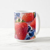 Mug Éclat de fraise et de myrtille frais (Devant droit)
