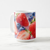 Mug Éclat de fraise et de myrtille frais (Devant gauche)