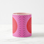 Mug Éclat de soleil géométrique moderne - Fuchsia et r (Centre)