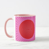 Mug Éclat de soleil géométrique moderne - Fuchsia et r (Gauche)