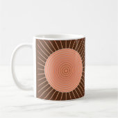 Mug Éclat de soleil géométrique moderne - pêche et mar (Gauche)