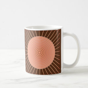 Mug Éclat de soleil géométrique moderne - pêche et mar