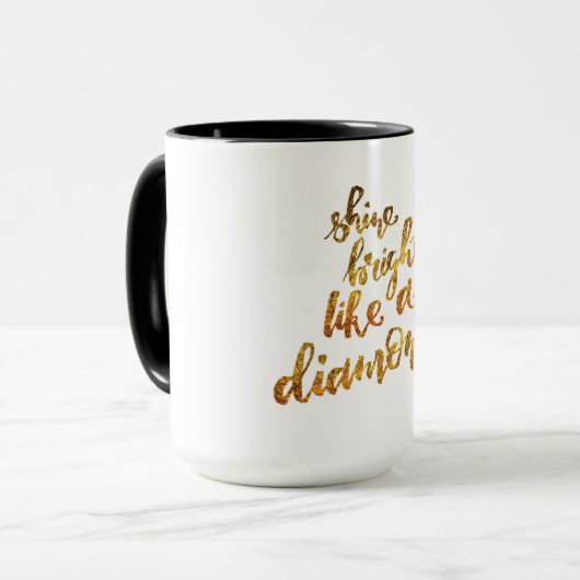 Mug Éclat lumineux comme un diamant (Devant gauche)