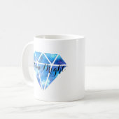 Mug Éclat lumineux (diamant bleu) (Devant gauche)