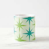 Mug Éclats Atomiques de Style Milieu de Siècle Vert et (Centre)