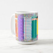 Mug Éclats de fournitures scolaires (Devant gauche)