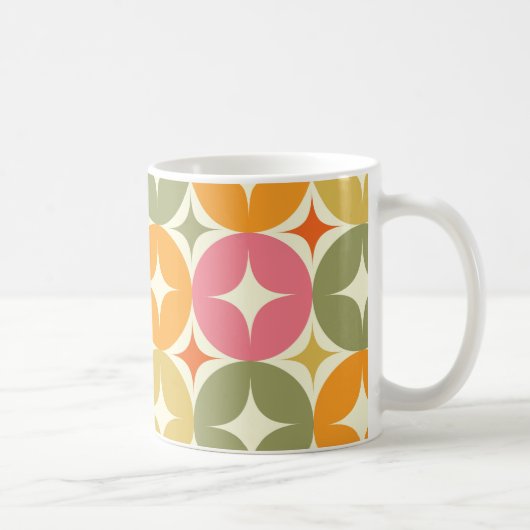 Mug Éclats de milieu de siècle sur motif de cercles co (Droite)