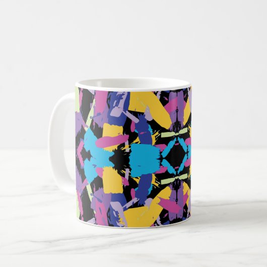 Mug Éclats Vibrants : Éclaboussures de Couleurs Aléato (Devant gauche)