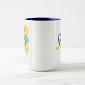 Mug Écléctique Botanique Foncé Rétro Moderne Floraison (Centre)