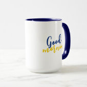Mug Écléctique Botanique Foncé Rétro Moderne Floraison (Devant droit)