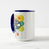Mug Écléctique Botanique Foncé Rétro Moderne Floraison (Devant gauche)