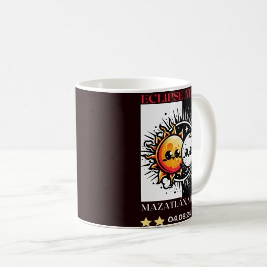 Mug Éclipse en mer Mazatlán, Mexique Total Éclips sola (Devant droit)