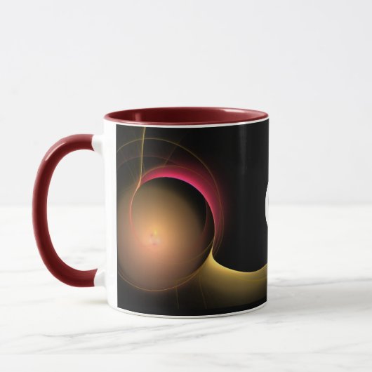 Mug ECLIPSE MONOGRAM Rose Jaune Fractées noires (Gauche)