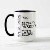 Mug Éclipse personnalisée 2026 (Gauche)