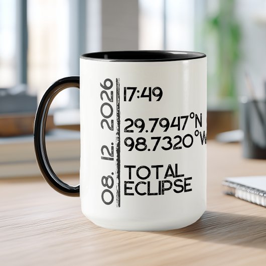 Mug Éclipse personnalisée 2026
